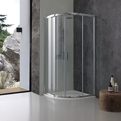Box doccia 90x90 semicircolare cristallo 6 mm trasparente | Giada