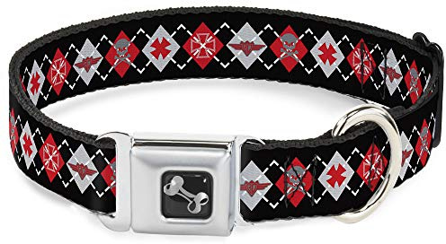 Bañador para Perro BD Argyle, Negro, Rojo y Gris, tamaño pequeño, de 33 a 45 cm