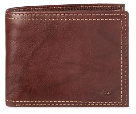 Dockers Men's Rfid Blocking Extra Capacity Leather Bifold Wallet, Brown, One Size