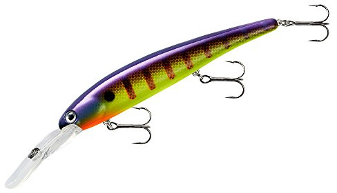 BANDIT LURES Walleye Deep Minnow Jerkbait Fishing Lure, Fishing Accessories, Dives ro 27-feet Deep, 4 3/4, 5/8 oz, Viral Perch, (BDTWBD2D73)