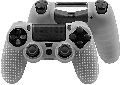 OcioDual Custodia Protettiva in Silicone Compatibile con Controller PS4/Slim/PRO Traslucido Antiurto Flessibile Antiscivolo Case