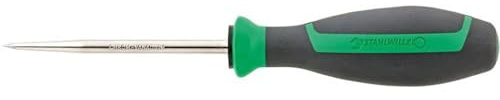 Stahlwille Round Shank Awl, Green, 100mm Blade, 215mm OAL, 82g, Metal, HOLE_PUNCH