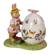 Villeroy & Boch Bunny Tales Egg Tin Anna Paints Figure for Easter Board in Hard Porcelain 11 x 6.5 x 10 cm, 11x6,5x10, Colourful