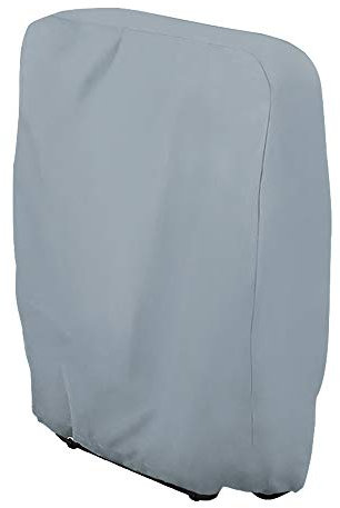 Folding Reclining Chair Cover Waterproof, 210D Oxford Fabric Garden Stacking Chair Covers, Patio Folding Sunbed Sun Lounger Covers with Storage Bag (Grey)