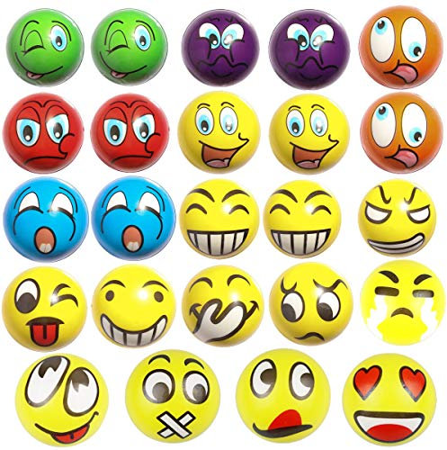 ZYDTRIP Squishy Spielzeugball, 24 Stück Stressabbaukugel Anti-Stress-Spielzeugkugeln für Kinder und Erwachsene