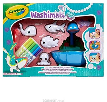 CRAYOLA Washimals, Ocean Pets Wellness Set, Spielzeug für Kinder | Bemalen und Baden Kleine Tierfiguren Unter der Echten Lagunen-dusche, Kinderspielzeug für Kinder ab 3 Jahren