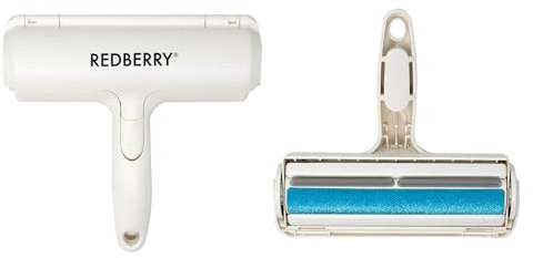 Redberry Lint Brush - Pet Hair Removal Roller - Reusable Lint Removal Solution for Clothes and Furniture - Dog and Cat Hair Remover Grey