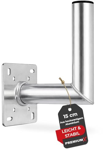 Premium X 15cm Wandhalter ALU SAT Wandhalterung für Satellitenschüssel Aluminium Satelliten-Antenne Halterung Wand-Halter