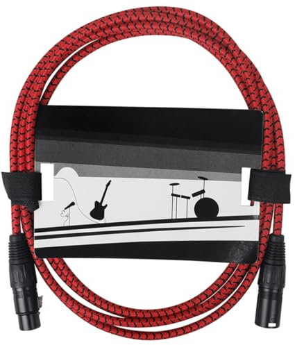 Toyvian Mikrofonkabel Xlr 3-polig mit Noise Reduction Technologie und Stabilem Audiotransfer aus Nylon und Metall für Lautsprecher und Mikrofone