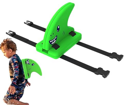 Shark Fin Swimming Aid, Swim Belt Kids Back Float Pool Learn Aid Swimming Kick-board With Adjustable Belt, Multi-Functional Swim Board For Swimming Safety