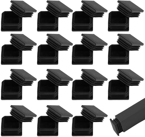 30 STK Lamellenstopfen für Vierkantrohr 30x30 mm | Rohrstopfen Kunststoff Quadratischer Endstopfen Fußkappen Rohrabdeckung Endkappen für Aluprofil Stühle Regale Schwarz