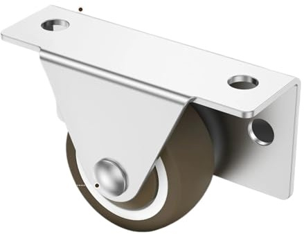 Caster 10PCS Fixed Caster Wheels 1inch 1/2 Inch Silent Rigid Plate Casters Furniture Casters for Hardwood Floors Storage Boxes for Cabinet Wardrobe Sliding Door(1.25 inch)