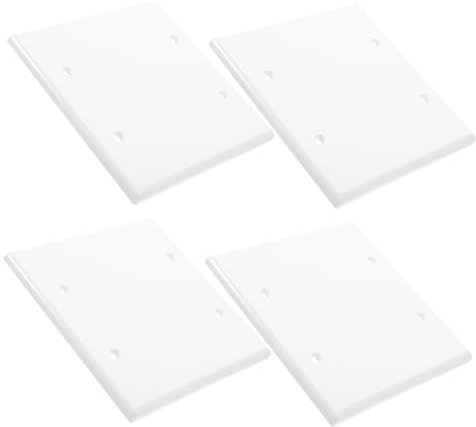 MAGICLULU 4 Set Di Coperture Per Prese Coperture Per Placche Frontali Cieche - Placca A Muro Cieca Infrangibile Con Vite - Per Applicazioni Domestiche Uffici E Industriali