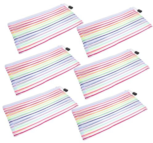 Uonlytech 6 Stück Geldbeutel Mit Reißverschluss 230x115mm Oxford Gewebe Aluminiumlegierung Quittungsbeutel Organisationstasche Für Bargeld Münzen Dokumente Büro Und Alltag