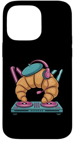 Croissant Dj Avec Casque Et Platines Coque pour iPhone 14 Pro Max