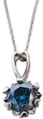 XANAYXWJ 1 karat moissanite silverhalsband med s925 damsmycken