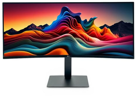 LG UltraWide 34 Inch WQHD HDR 10 Curved Monitor, 120Hz 5ms, 3440 x 1440, Black, Reader Mode, 34U62TB-B, Tilt/Height/Swivel Stand, 2025 Model (Renewed)