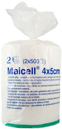 Zellstofftupfer Maicell unsteril 4 x 5 cm 2 x 500 St./Pack
