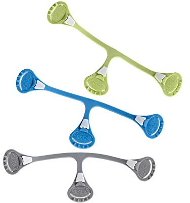 [Boy 3 pack] Snappi Cloth Diaper Fasteners - Replaces Diaper Pins - Use with Cloth Prefolds and Cloth Flats