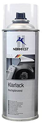 Normfest 1K Klarlack Hochglänzend – Schnelltrocknender Schutzlack für Metall, Kunststoff & Holz, kratzunempfindlich, witterungs- und chemikalienbeständig, überlackierbar – 400ml