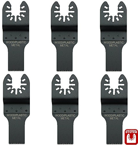 Hobbypower24© 20mm Tauchsägeblatt/Sägeblatt Bi-Metall BIM für Holz & Metall für Lux MFW 220 / AMF 12 Li (6er-Set)