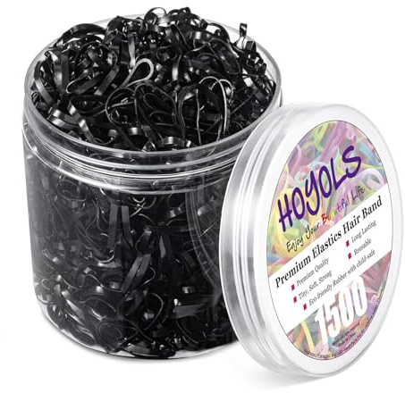 Hårband Gummiband Mini Polyband Mjuk Ponytail Hållare för Barn Baby Flickor Pack Hoyols 1500