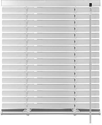 S SIENOC Schnurlos Alu Klemmträger Alujalousie Aluminiumjalousie Weiß | B100xH100cm Lamellen Rollo Montage-Teile inklusive