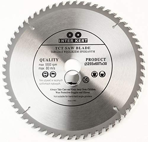 255mm Sägeblatt Top Qualität Kreissägeblatt für Holz 255 x 30mm x 60Z