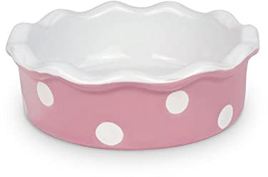 Nada Home Tortiera in ceramica piccola Isabelle Rose in pois per dolci Ø 12cm h 4cm 5027