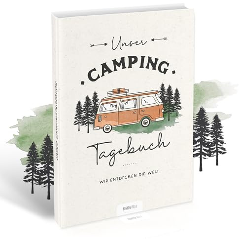 Camping Tagebuch, Camping Logbuch, Reisetagebuch zum Ausfüllen mit Packliste für Wohnmobil oder Wohnwagen & Camper | Van Life | Wir entdecken die Welt