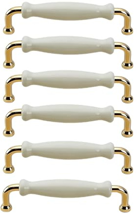 TopHomer STÜCKE Schrankgriffe, Keramik-Zinklegierung, Schrankgriffe, Küchenschubladentürgriffe, Türknöpfe als Ersatz, für Schubladen, Badezimmerschränke, Kleiderschranktüren (Lochmitte: 128 mm)