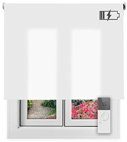 SmartRoll Estor Enrollable con batería Recargable.Mando a Distancia.Opción Wi-Fi con Puerta de Enlace Zigbee(no incluida).Ajustamos a Medida, sin Cargo y con una Llamada.Medidas Ancho x Alto.