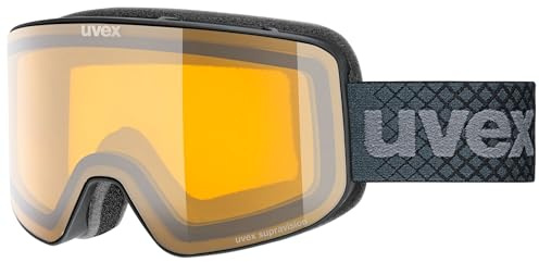 uvex pyrit LG - leicht kontrastverstärkende Skibrille mit Anti-Fog-Beschichtung und Over-The-Glasses-Konstruktion für Damen und Herren - black matt/yellow-clear-S1 - one size