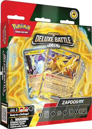 Pokémon TCG: Zapdos ex Deluxe Battle Deck (mazo de 60 Cartas Listo para Jugar y Accesorios)