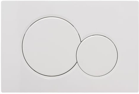 OasisFlow Actionneur double pour toilettes suspendues au mur, compatible avec Geberit Sigma01-115.770.11.5, installation facile, plaque de chasse incluse (blanc injecté)