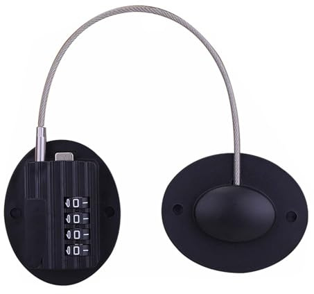 MisFun Securite Fenetre Enfant, Bloque Porte Frigo, Bloque Verrou Porte Réfrigérateur Cabinet Fenêtre Avec Code, Forte Adhésif Serrure Frigo pour Bloque Porte Placard Armoire Tiroir (Noir）