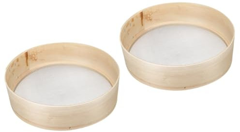 Hoement 2stücke Haushalts-mehlsieb Aus Holz Handheld Sieb Für Feines Mehl Zum Backen Für Küche Und Professionelle Anwendungen Rostfrei Und Langlebig