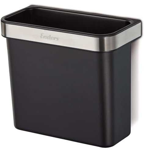 Enders Grill Mags Abfallbehälter, schwarz/edelstahlfarben