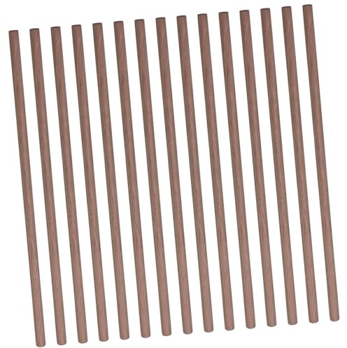 SEWACC 24pcs Black Walnut Wooden Dowel Rods for Crafts Unfinished Round Wood Sticks for DIY Projects and Craft Supplies Wood for Crafting
