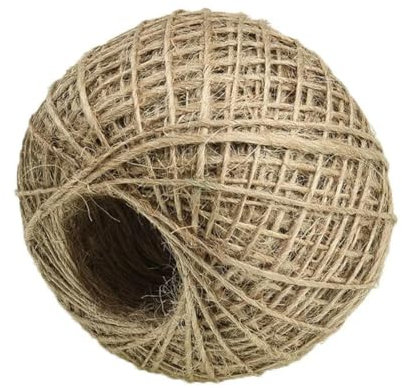 CIVIOOH 100 m, 1 mm, für Gartenarbeit, Basteln, Bündeln, Verpacken, Leinenseil, Juteseil, natürliche Leinenschnur, rustikale Schnur, Kordel, DIY-Schnur