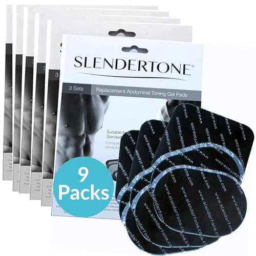 Slendertone Ersatz-Gel-Pads für Bauchmuskeln, 9 Stück
