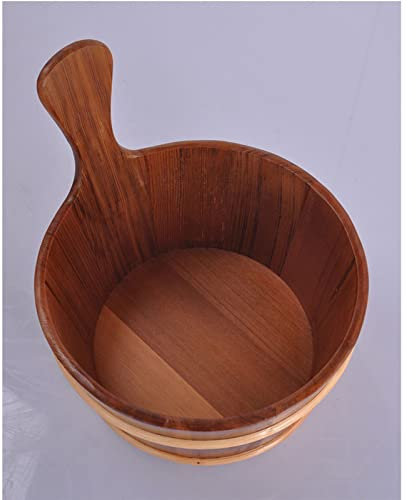 Seau de sauna en bois de cèdre avec louche et accessoires de sauna haut de gamme pour une relaxation ultime