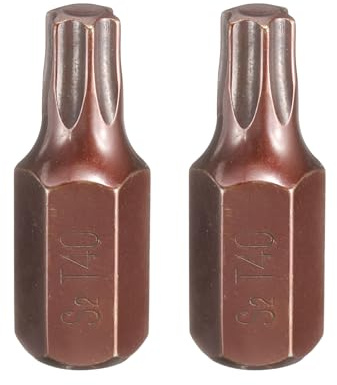QUARKZMAN 2 st T40 torx skruvmejsel bit 10 mm sexkantsskaft 30 mm L