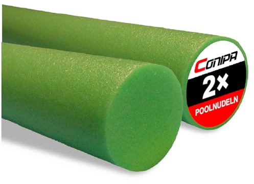 Conipa® - 2 x Schwimmnudeln im Set (160 x 7 cm) Kinder & Erwachsene (aus Schaumstoff) - Poolnudel & Pool-Spielzeug Set ab 3-10 Jahre (Made IN Europe) - Pool Wassernudel & Pool-Nudel