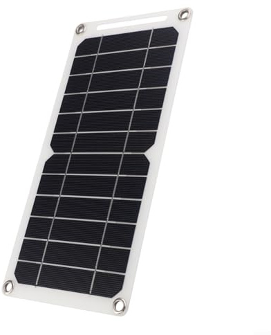Monokristallin solpanel, 30 W, 5 V, ultratunn, 5 mm, bärbar laddare (300 x 145 mm), högeffektiv USB-utgång för mobiltelefoner/powerbanks, inklusive 2 karbinhakar, väderbeständig för bil/camping