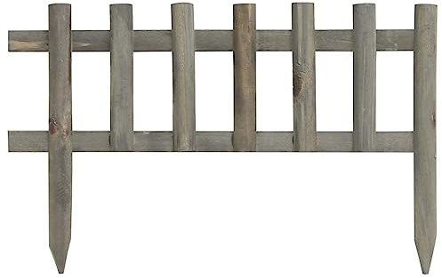 Lot de 10 bordures de pelouse en bois de sapin (4,4 m) | Bordure de jardin pour parterres et chemins | Naturel et durable | Montage facile | Idéal pour les amateurs de jardin