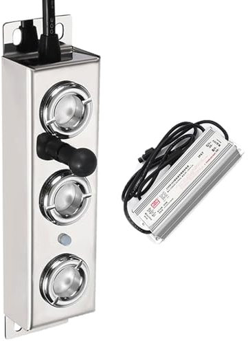 GZPKJ Generador De Niebla Ultrasónico, Nebulizador De Estanque De Acero Inoxidable, Altura De Niebla De 2 a 6 Cm, Control De Temperatura Incorporado, Gran Salida De Niebla, para Estanques Fuentes