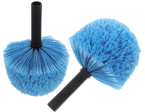 Ciieeo Cepillo Techo para Telarañas Plumero Pequeño, 2 Cabezales de PP y Nylon, Rosca Estándar, Uso Interior y Exterior, para Hogares y Esquinas
