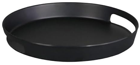 mille idee Vassoio Efay Mood Palette Tondo in Melamina – 30 cm – Nero Opaco, Antiscivolo, Leggero e Resistente – Ideale per Bar, Ristoranti e Casa