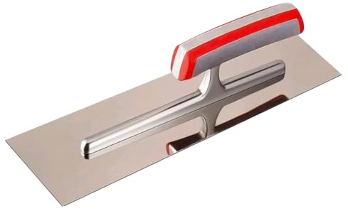 Hipzeepo Llana de Acabado de Concreto de 11,8 X 3,8 Pulgadas, Herramienta de Albañilería de Acero Inoxidable para Paneles de Yeso, Ideal para Todas las Necesidades de Acabado de Construcción.